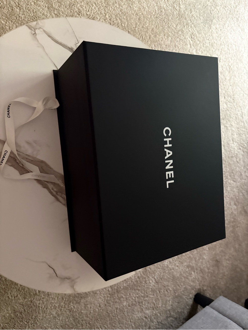 CHANEL Black Box with dust bag
